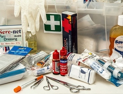 A set of first aid apparatus and medical solutions