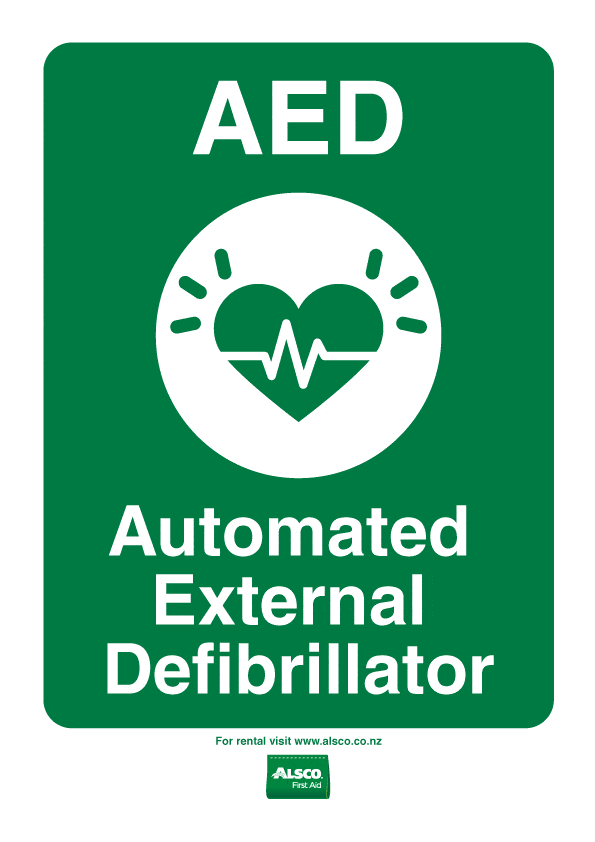 Defibrillator Signs Alsco New Zealand