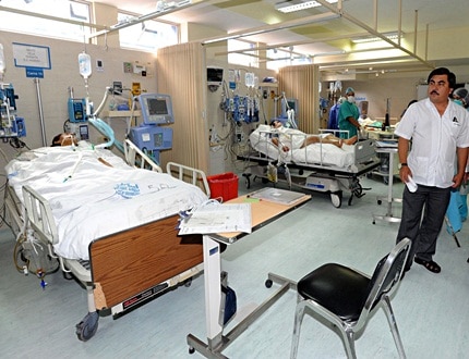 Sick patients in a hospital