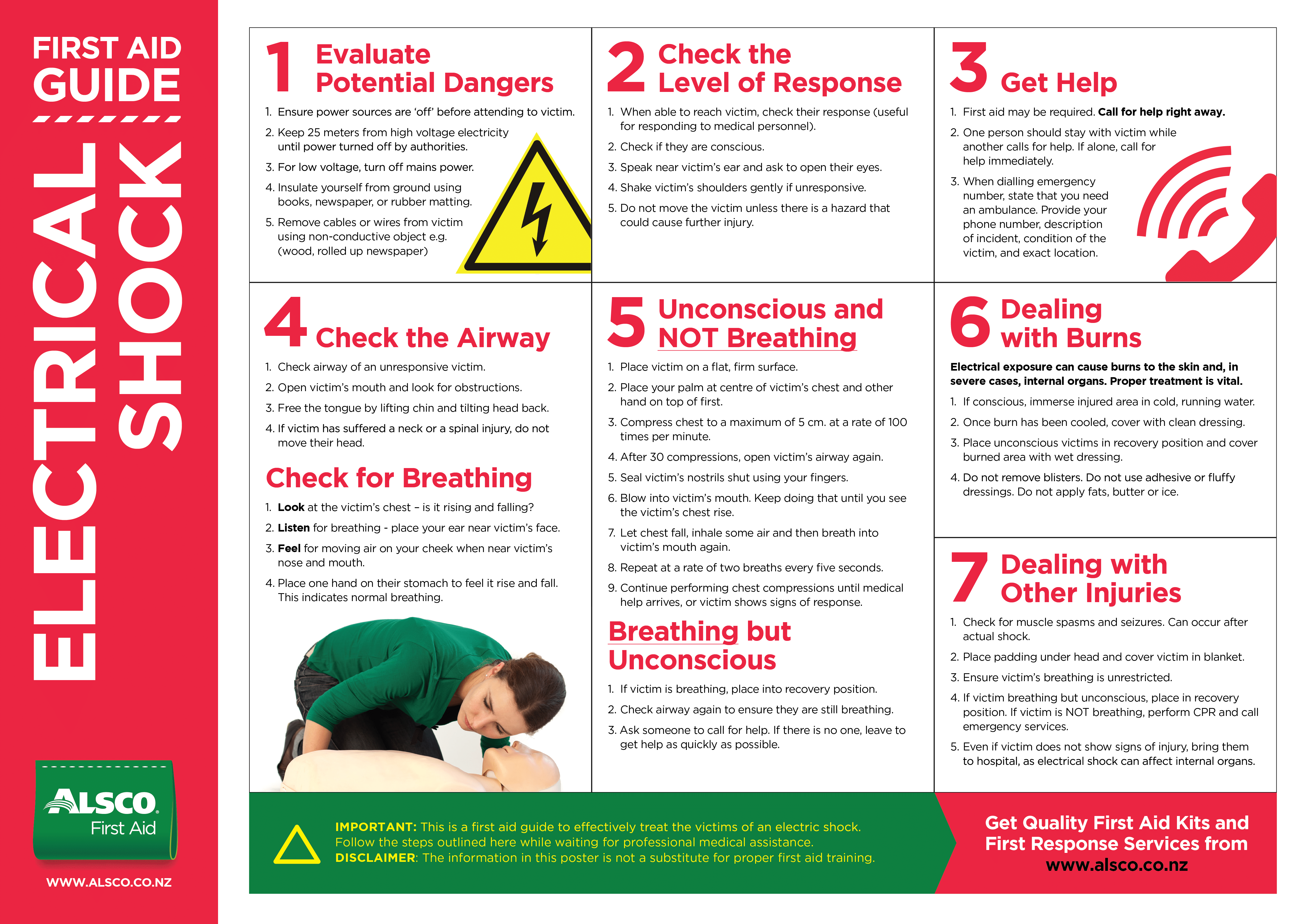 Free Printable First Aid Poster Pdf Download Alsco Nz