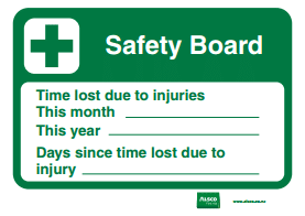 white and green safety board printable