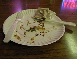 Disposable cutlery and plate