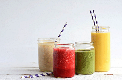 Four different healthy smoothies