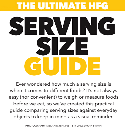 A helpful serving size guide