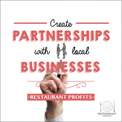 create restaurant business partners message poster