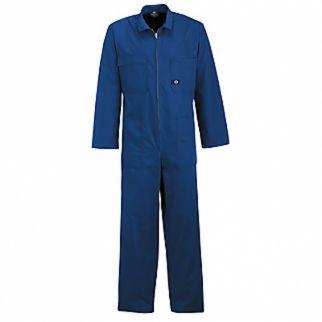 Industrial Royal Blue Polycotton Zip Coverall Long Sleeve