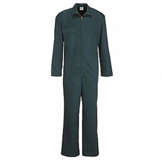 Industrial Spruce Green Polycotton Zip Coverall Long Sleeve