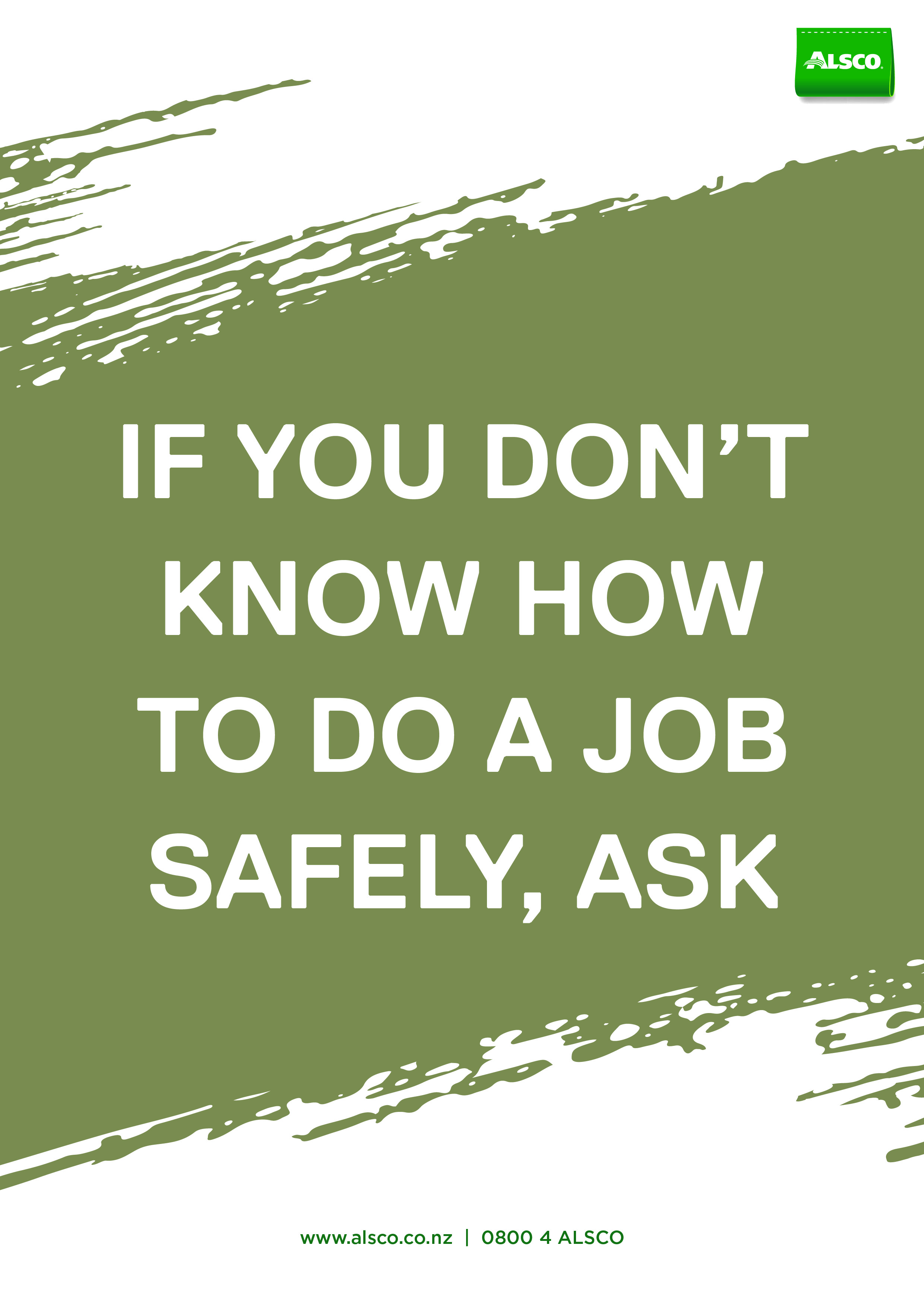 Short safety message posters alsco new zealand