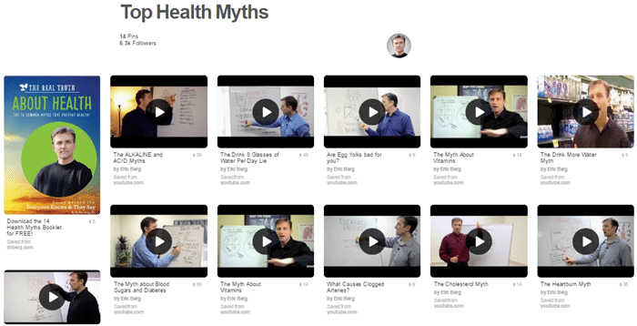 Health myths on Pinterest