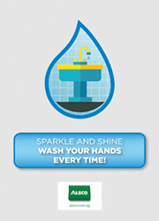 proper hand washing reminder poster