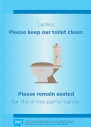 keeping the toilet clean reminder poster