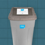 fresh and clean grey waste bin