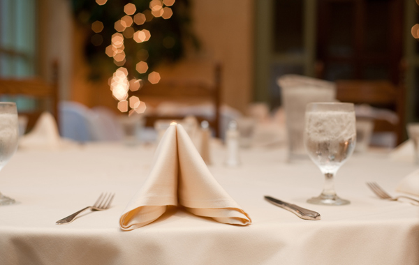 clean white table napkin