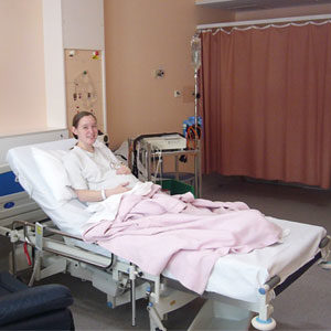 Pregnant woman in hospital