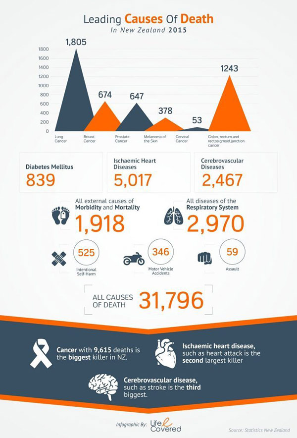 leading causes of death Infographic