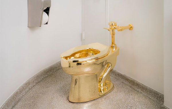 Golden toilet