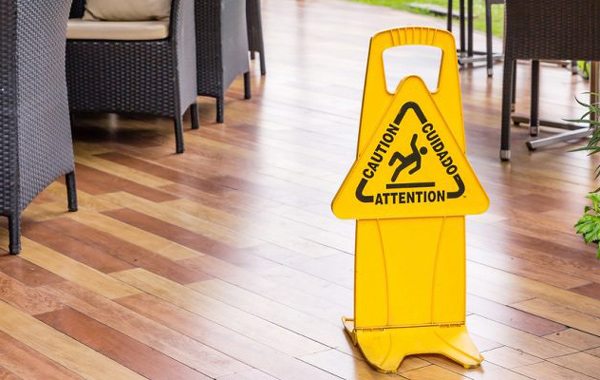 yellow wet floor signage