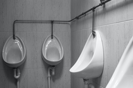clean male urinals