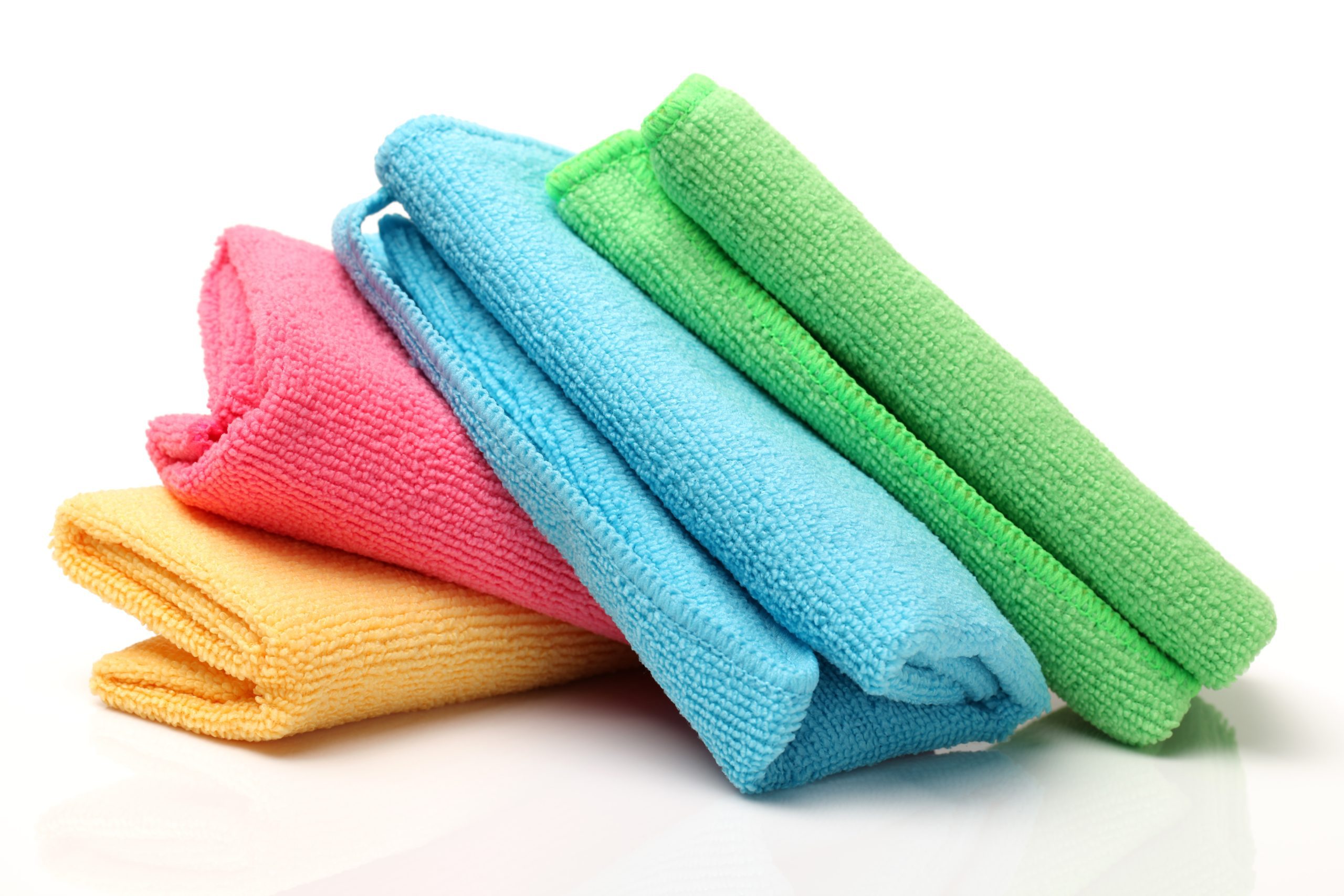 4 microfibre colour coded cloths